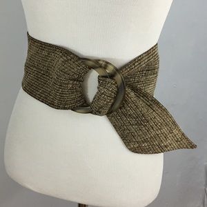 Vintage woven turtle shell ring belt